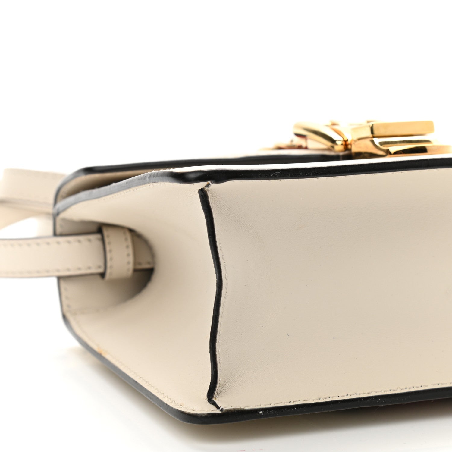 Gucci Calfskin Mini Sylvie Top Handle Bag White 10 of 14