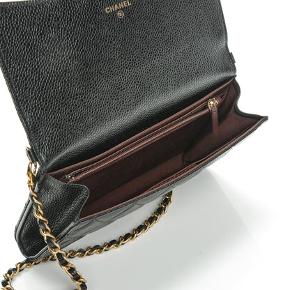 Chanel Caviar Quilted Wallet on Removable Chain Black 5 of 9