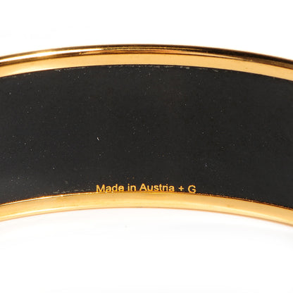 Hermes Enamel Printed Tenues Et Couvertures Wide Bracelet 70 5 of 6