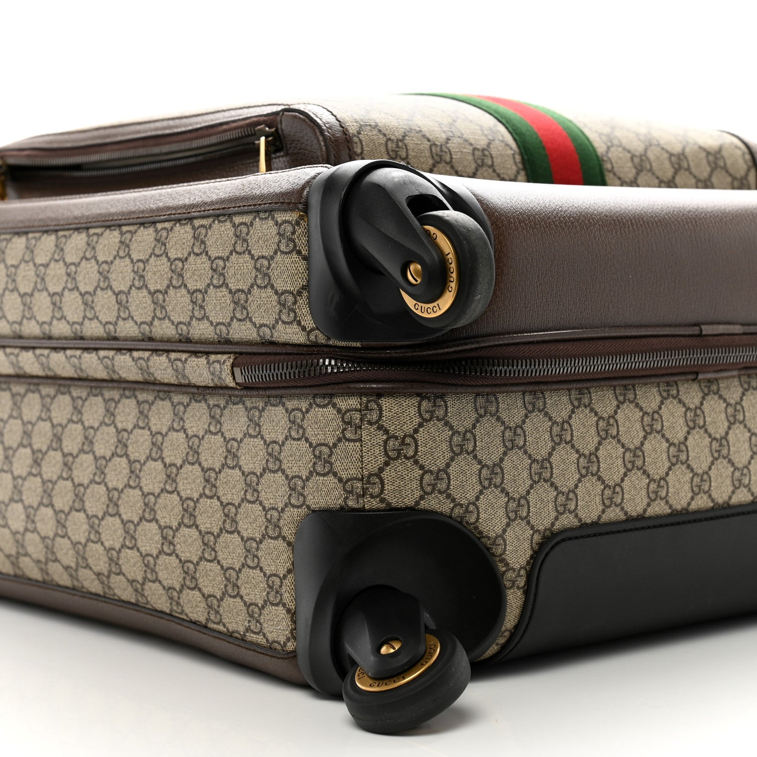 Gucci GG Supreme Monogram Web Medium Savoy Trolley Beige Ebony 8 of 9