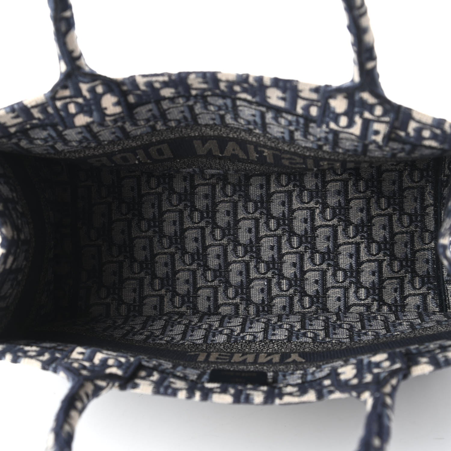 Christian Dior Oblique Medium Book Tote Blue Multicolor 5 of 11