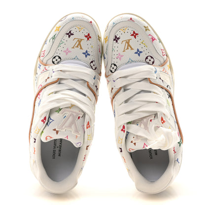 Louis Vuitton LV X TM Calfskin Monogram Multicolor Womens LV Trainer Sneakers 36 White 2 of 8