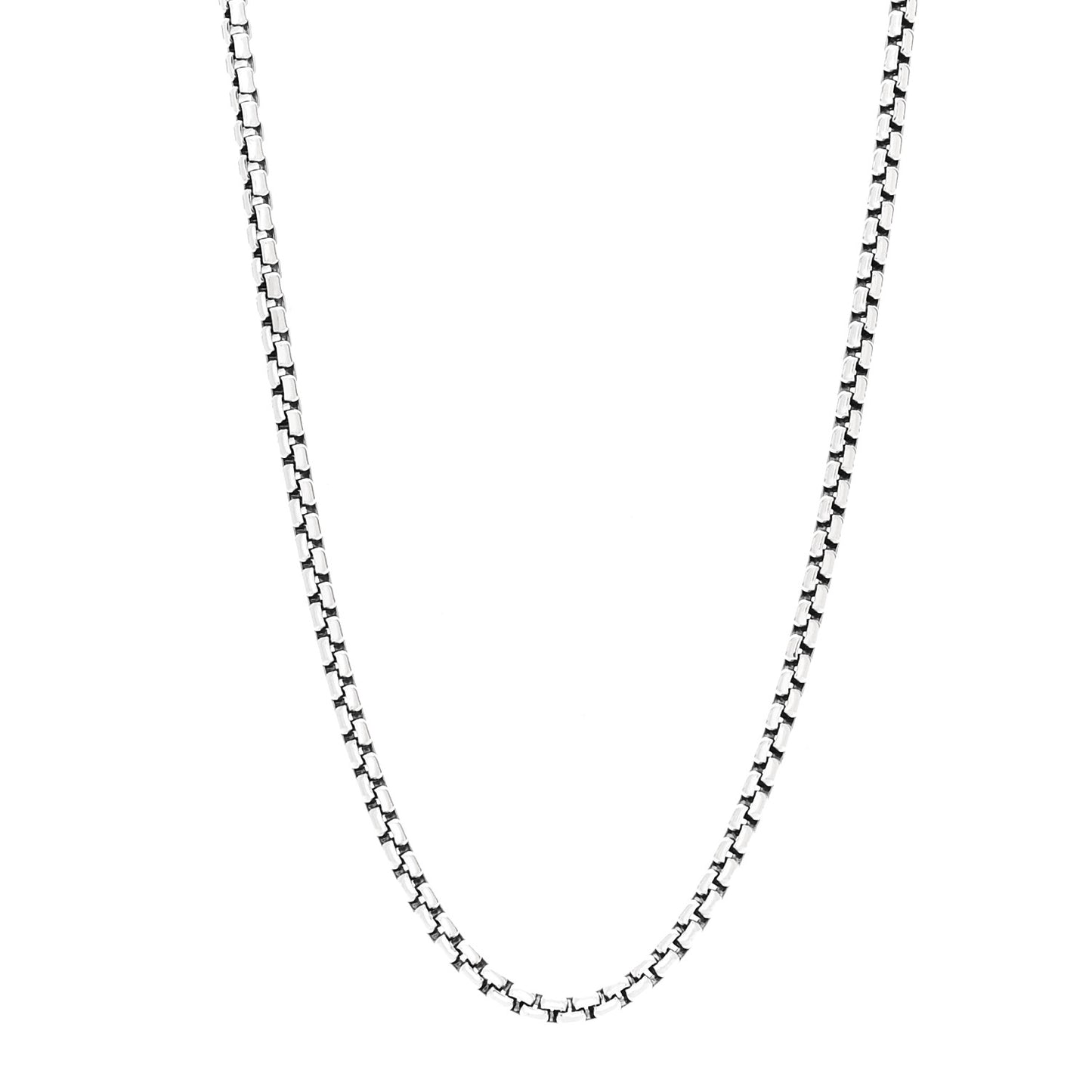 Sterling Silver 3.6mm Box Chain Necklace 26"