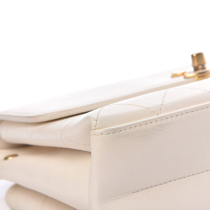 Chanel Lambskin Quilted Small Coco Lux Flap White 10 of 13