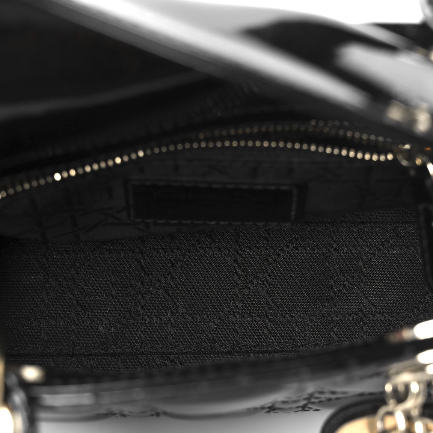 Patent Cannage Mini Lady Dior Black