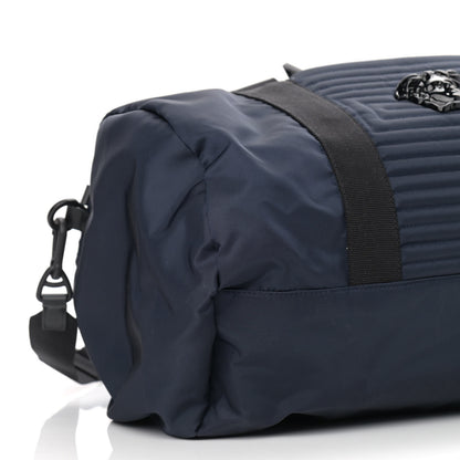 Versace Canvas Nylon Quilted Palazzo Duffle Bag Navy Black 7 of 8