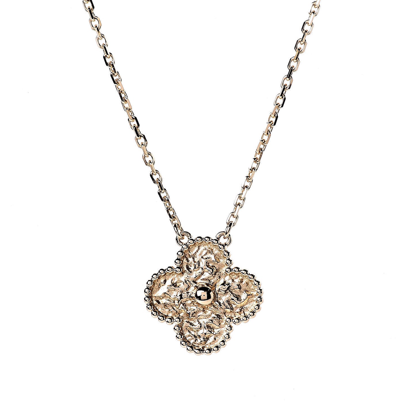 18K Yellow Gold Vintage Alhambra Pendant Necklace
