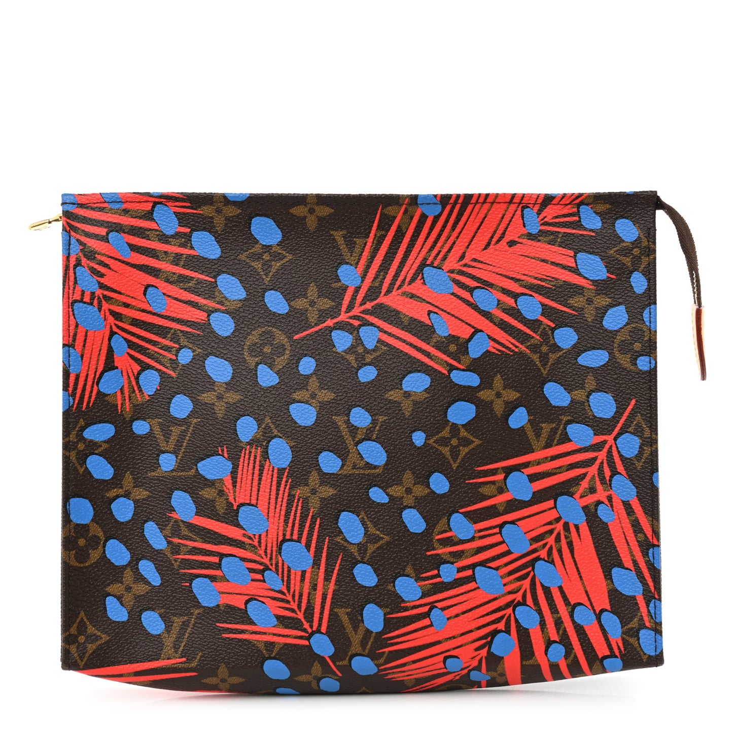 Monogram Jungle Dots Toiletry Pouch 26 Coquelicot Denim