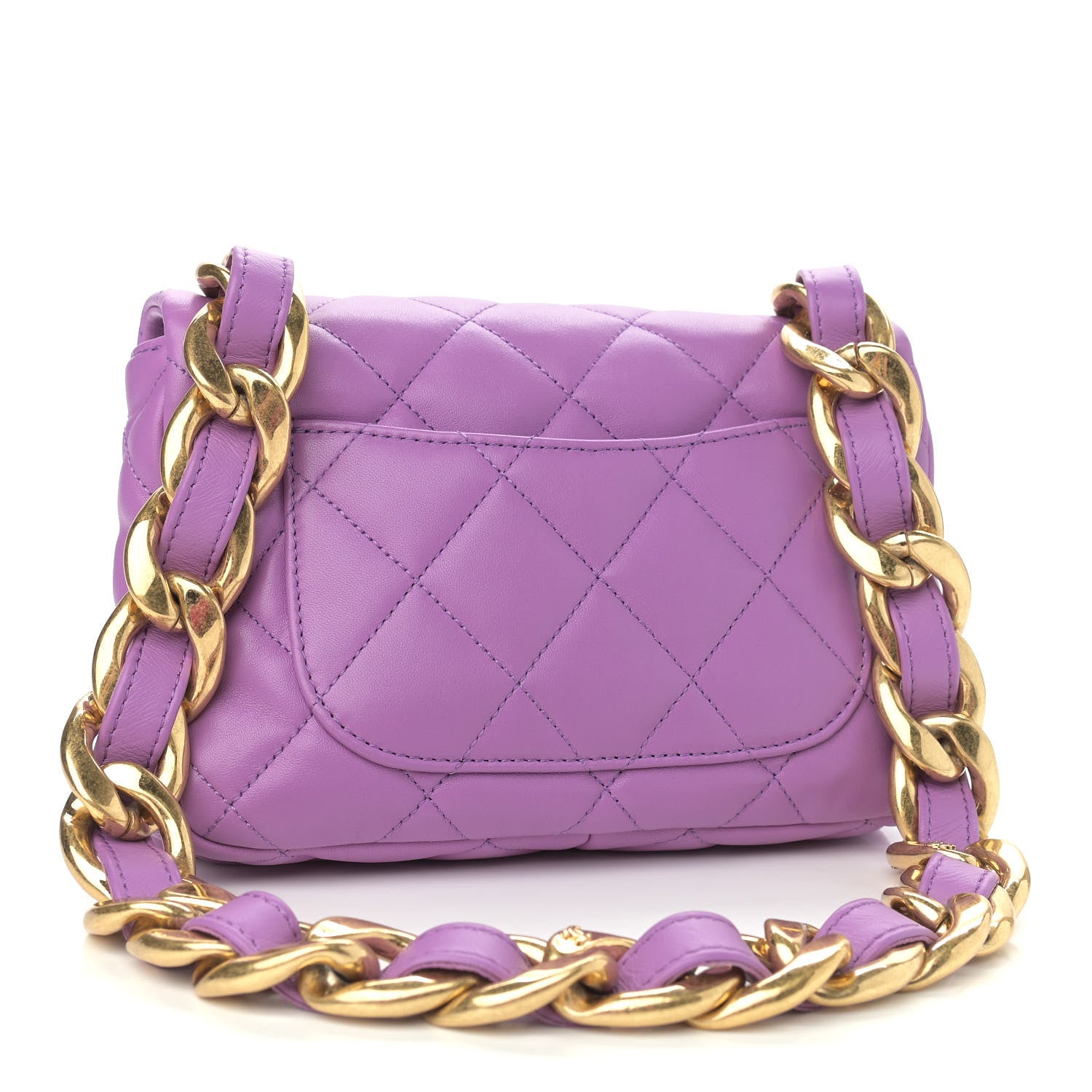 Chanel Lambskin Quilted Small CC Funky Town Flap Purple 3 of 11