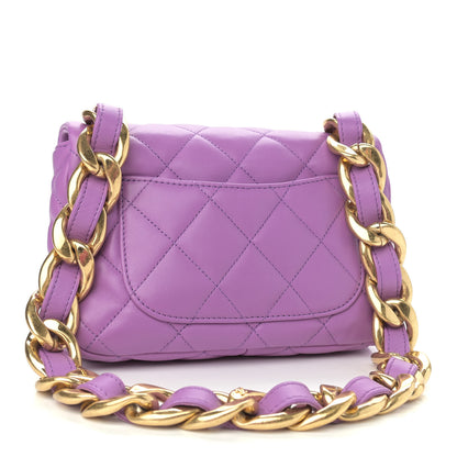 Chanel Lambskin Quilted Small CC Funky Town Flap Purple 3 of 11