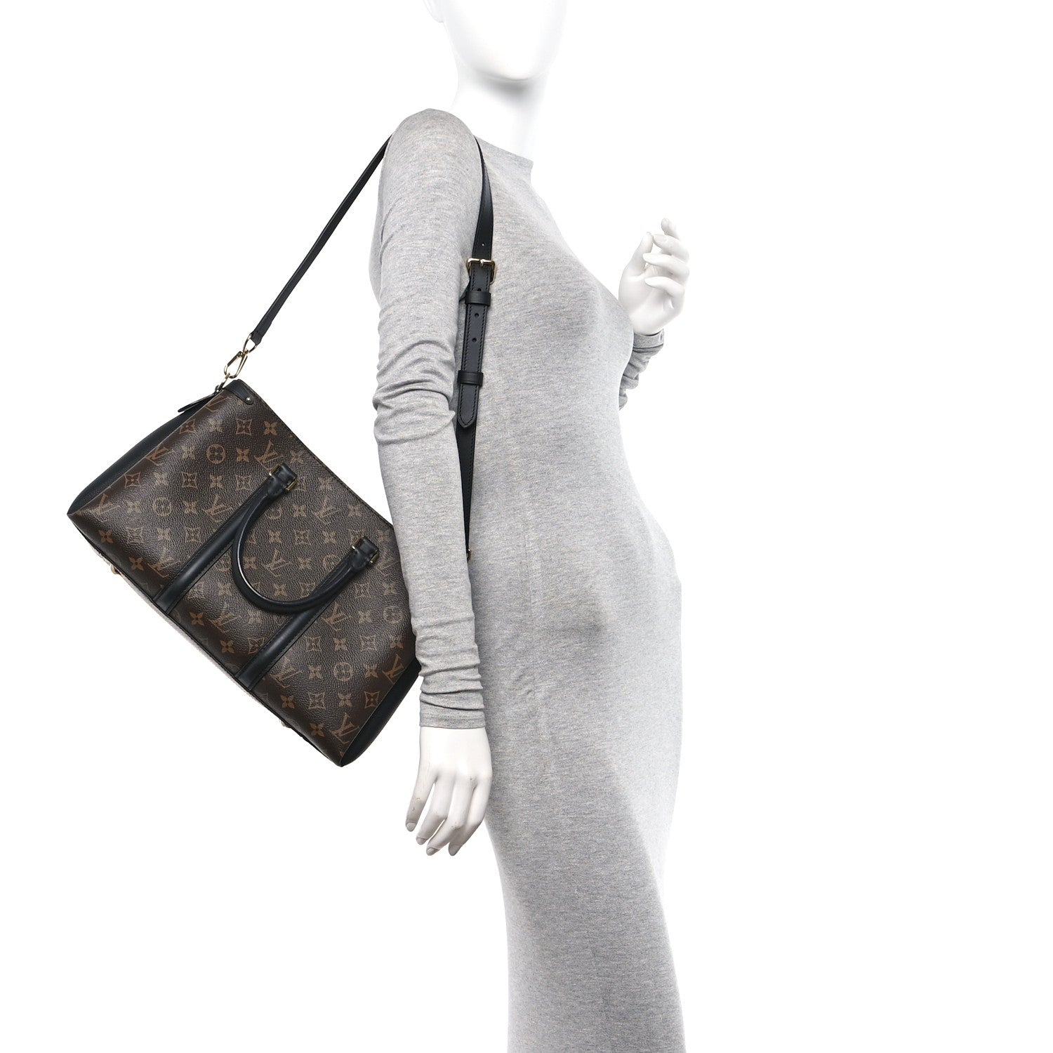 Louis Vuitton Monogram Soufflot MM Black 2 of 9
