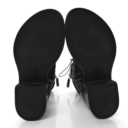Louis Vuitton Patent Goatskin Monogram Moonlight Half Boots 39 Black 9 of 13