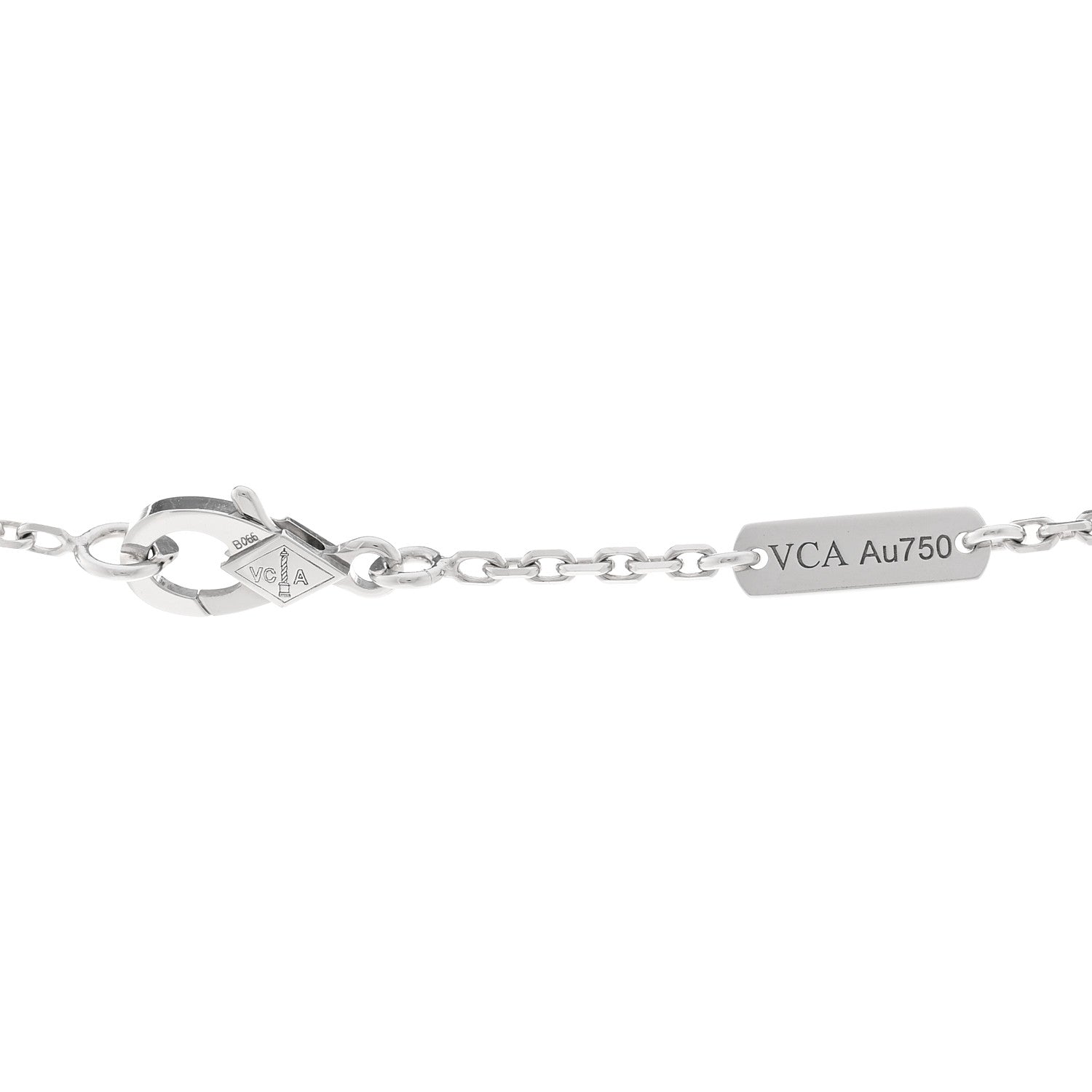 Van Cleef & Arpels 18K White Gold Diamond Small Frivole Pendant Necklace 4 of 5