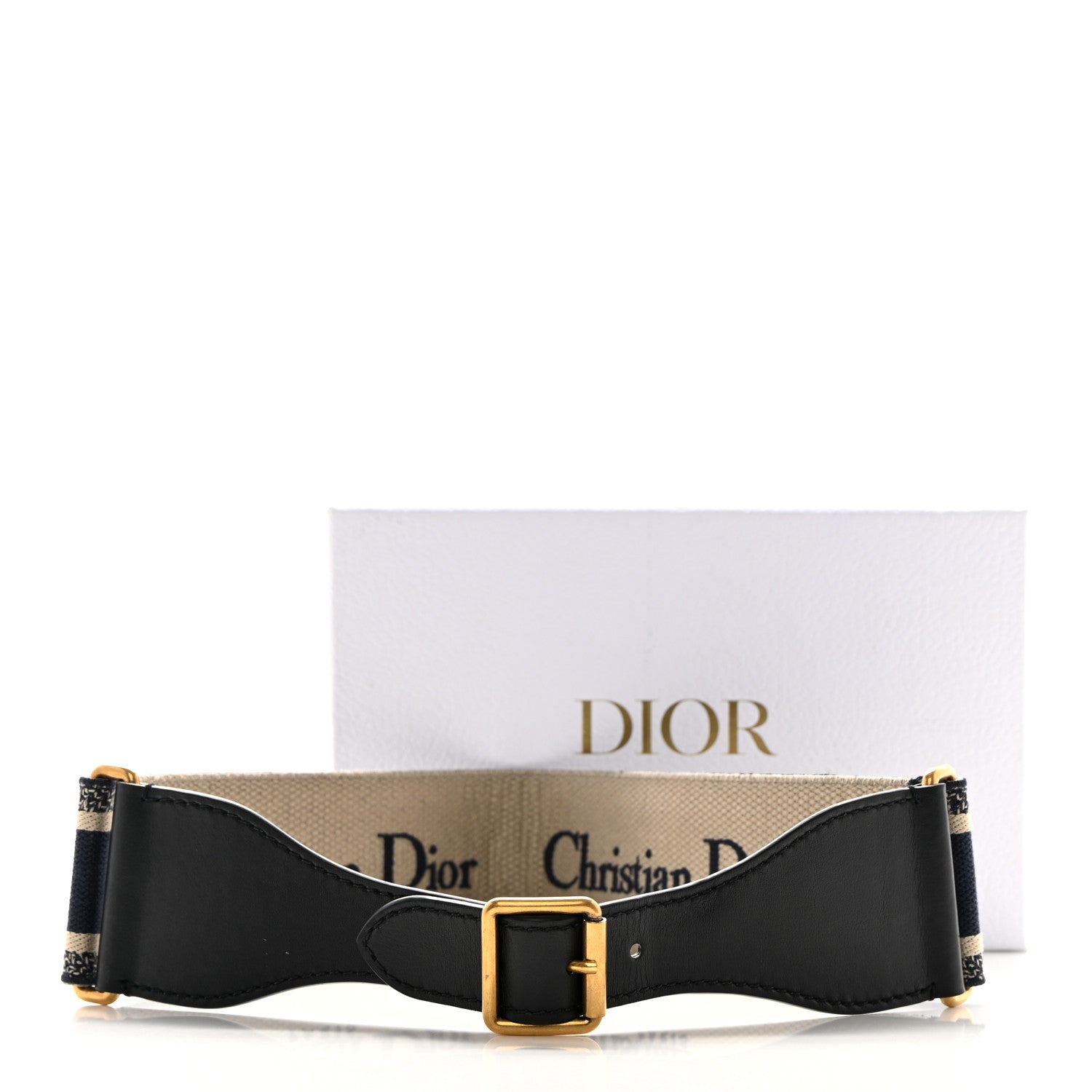 Christian Dior Canvas Embroidered Large Belt 75 30 Bleu 12 of 12