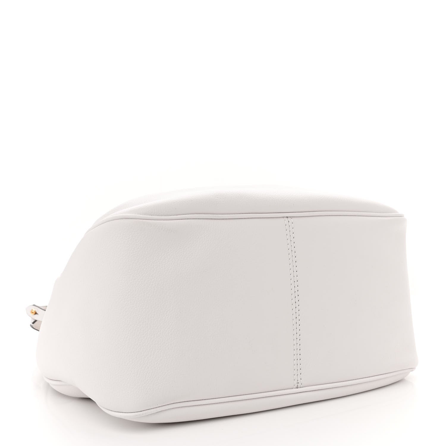 Versace Grained Calfskin La Medusa Bucket Bag Optical White 4 of 9