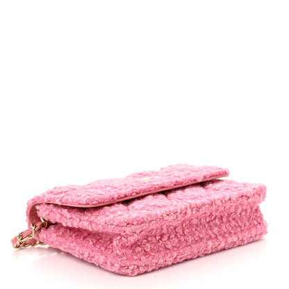 Chanel Tweed Quilted Flap Chain Waist Bag Pink 5 of 13