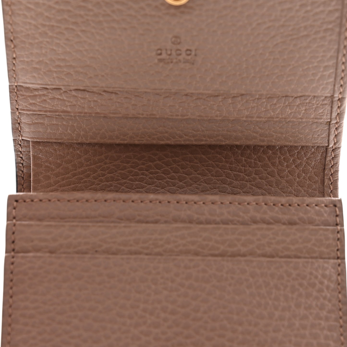 Dollar Calfskin GG Supreme Monogram GG Marmont Card Case Porcelain Rose Beige Ebony