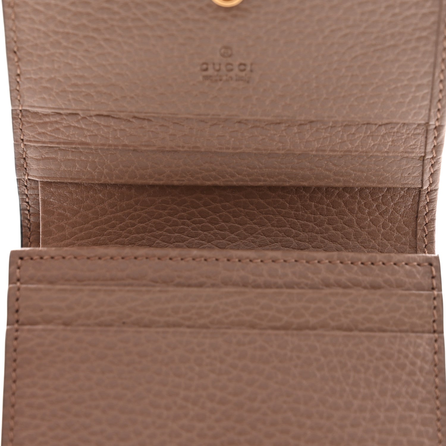 Gucci Dollar Calfskin GG Supreme Monogram GG Marmont Card Case Porcelain Rose Beige Ebony 5 of 7