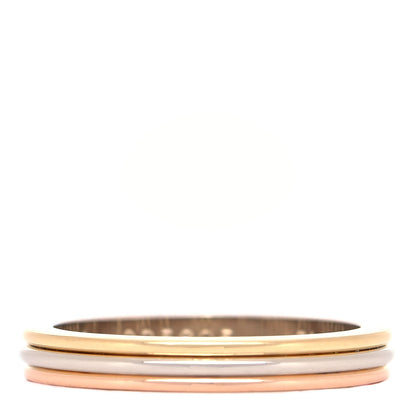 Cartier 18K Pink White Yellow Gold 2.8mm Trinity Wedding Band Ring 51 5.75 1 of 5
