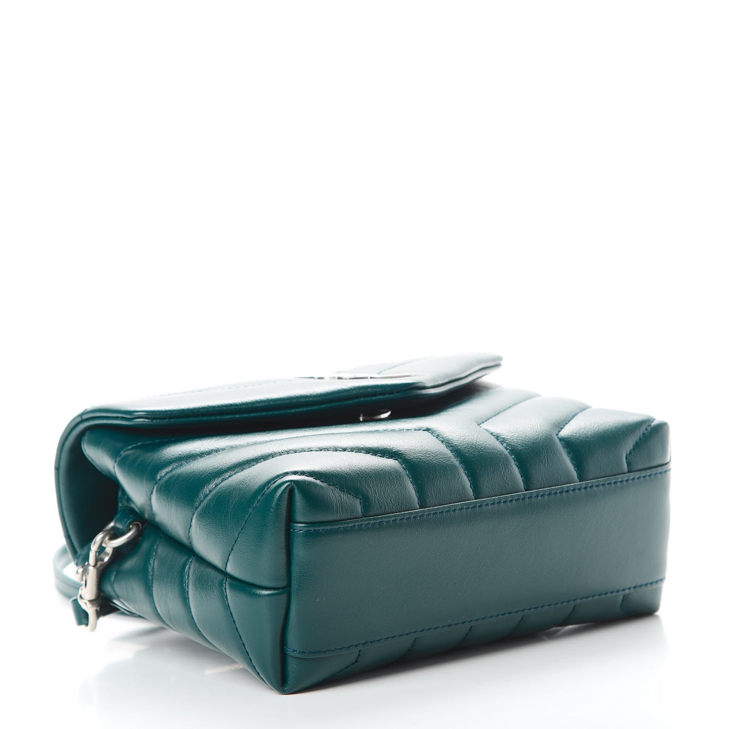 Calfskin Y Quilted Monogram Toy Loulou Satchel Dark Turquoise