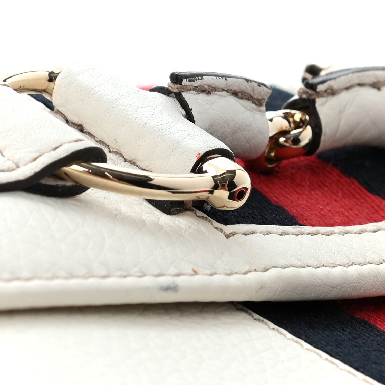 Gucci Calfskin Horsebit Web Continental Wallet White 10 of 10