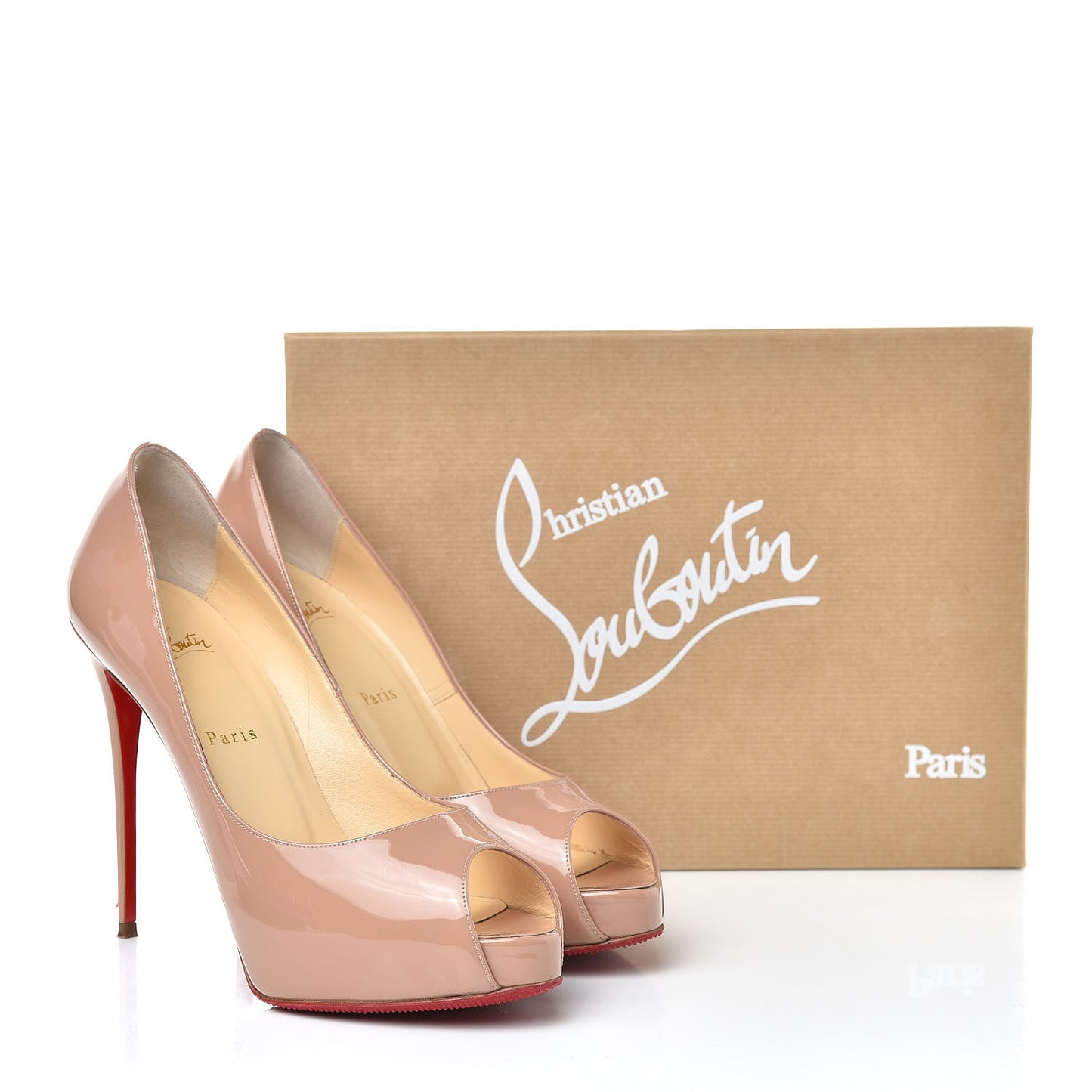 Patent New Very Prive 120 Pumps 39.5 Nude