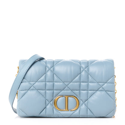 Christian Dior Calfskin Macrocannage Mini Caro Bag Cloud Blue 1 of 11