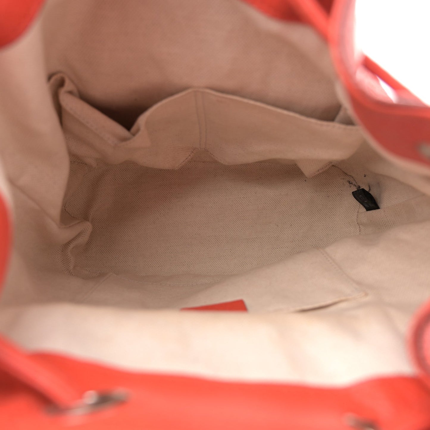 Calfskin Small Bamboo Backpack Orange