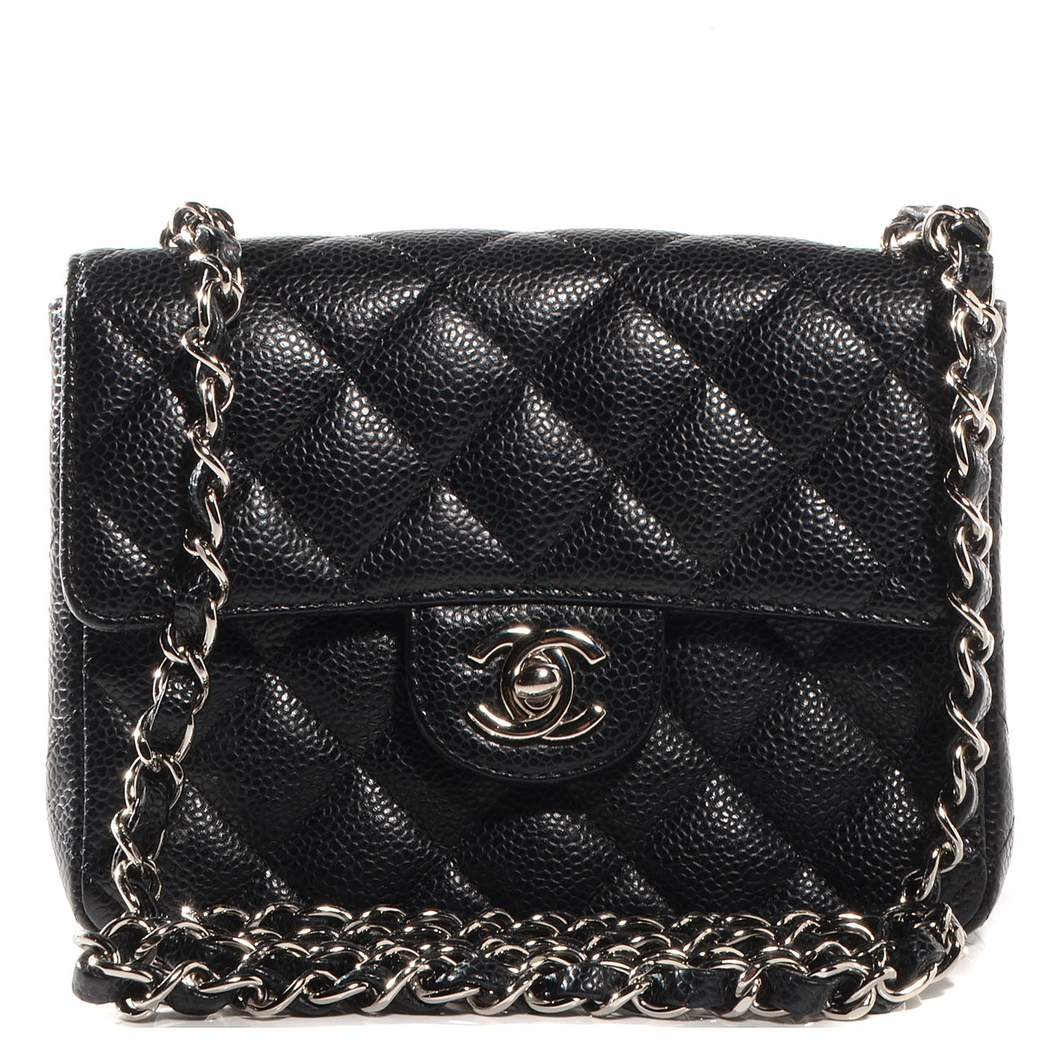 Chanel Caviar Quilted Mini Square Flap Bag Black 1 of 9