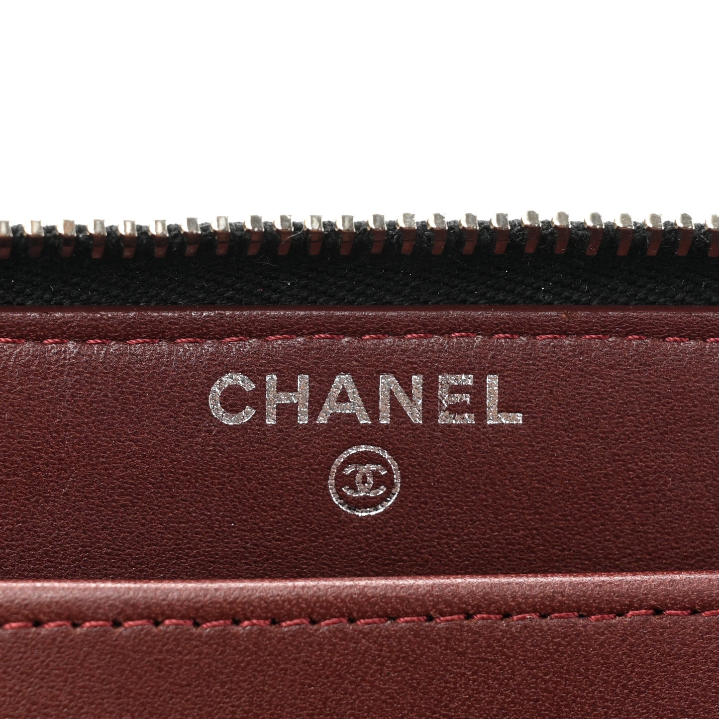 Lambskin Quilted Large Gusset Zip Around Wallet Black