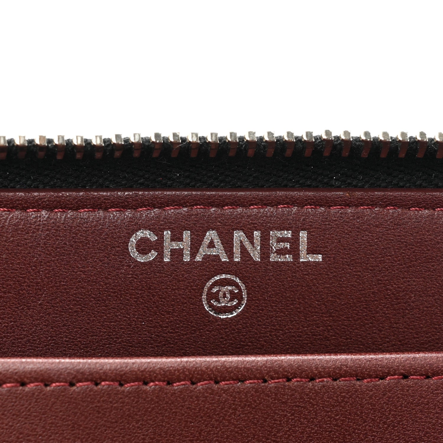 Chanel Lambskin Quilted Large Gusset Zip Around Wallet Black 9 of 15