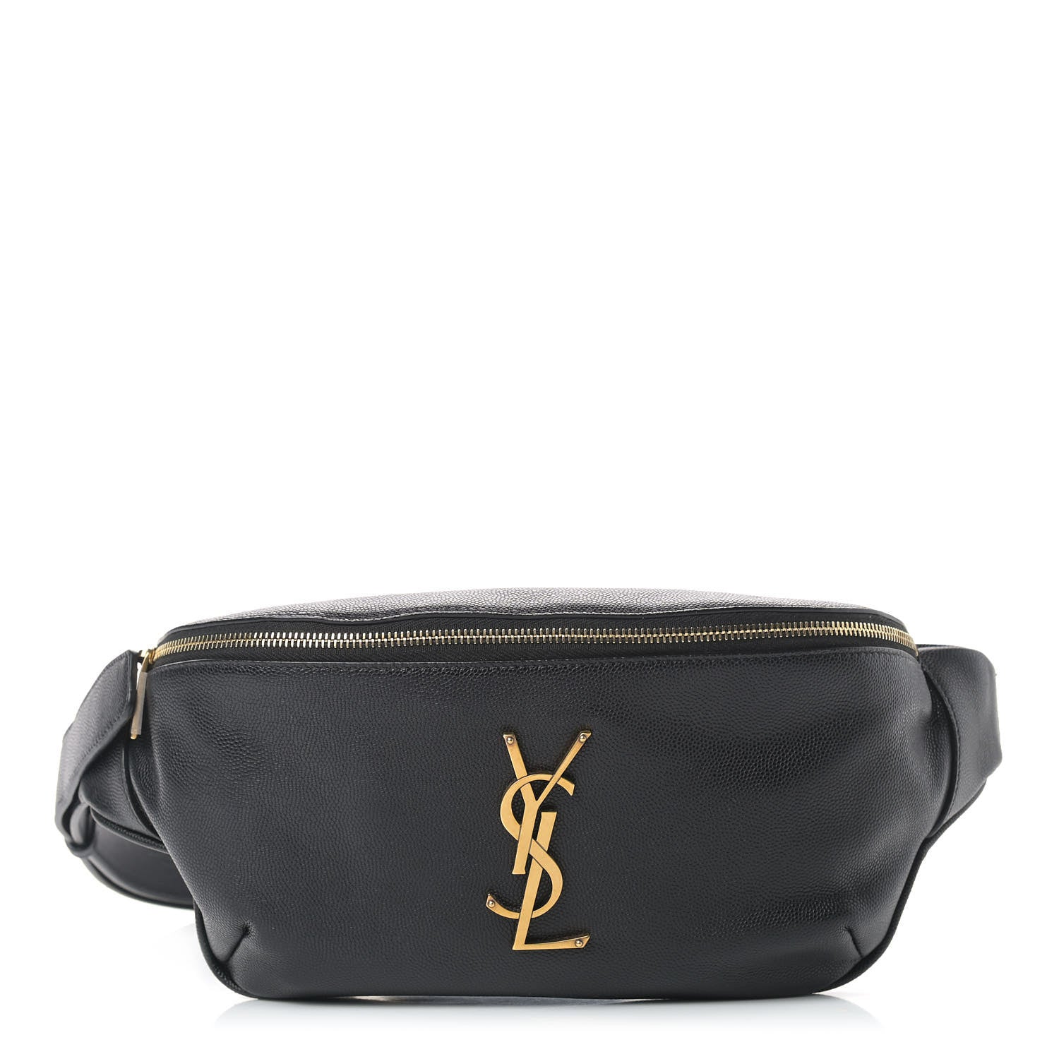 Saint Laurent Grain De Poudre Monogram Belt Bag Black 1 of 10