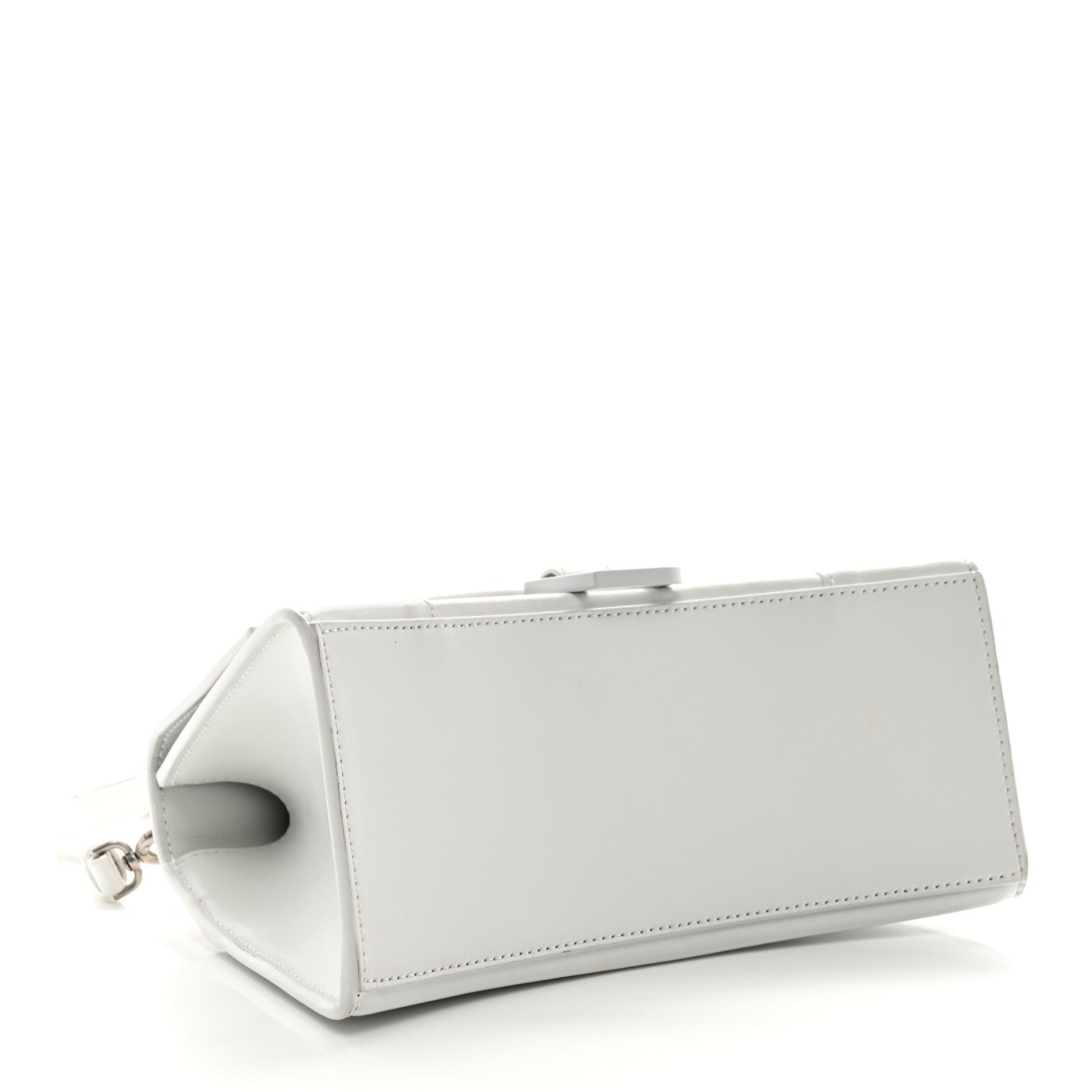 Balenciaga Shiny Box Calfskin Tonal B Small Hourglass Top Handle Bag White 4 of 10