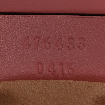 Gucci Calfskin Matelasse Super Mini GG Marmont Shoulder Bag Wild Rose 7 of 10