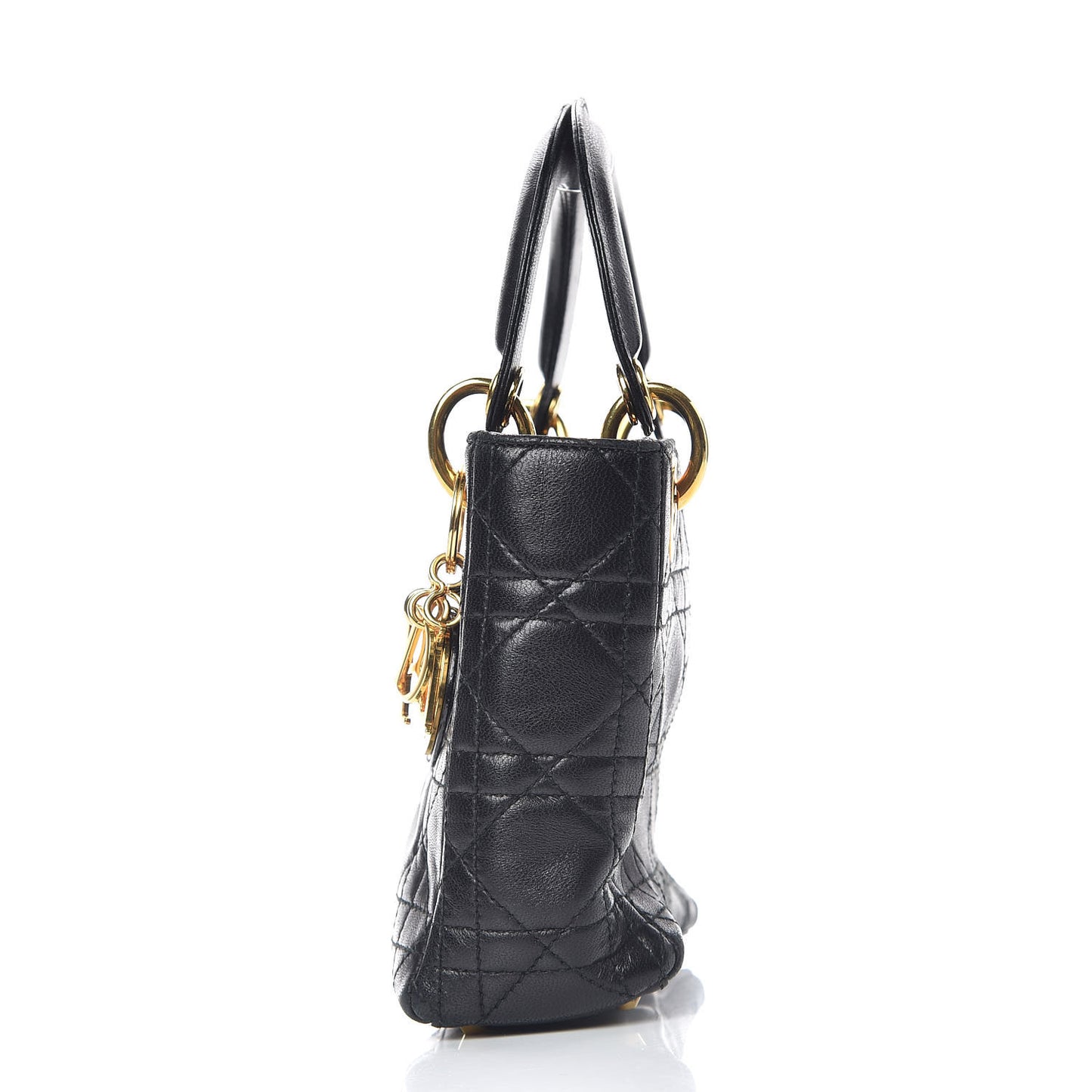 Lambskin Cannage Mini Lady Dior Black