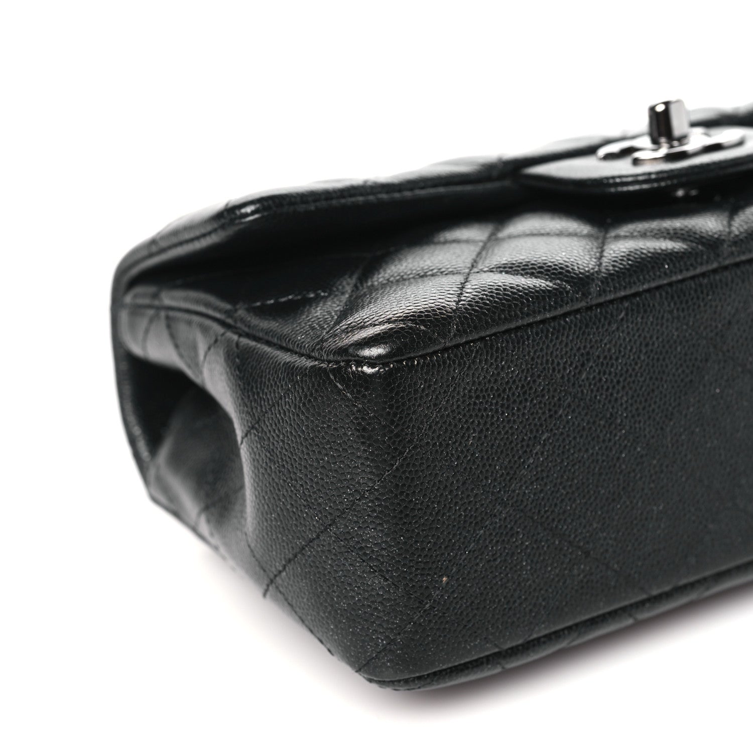 Chanel Iridescent Caviar Quilted Mini Rectangular Flap Black 9 of 10