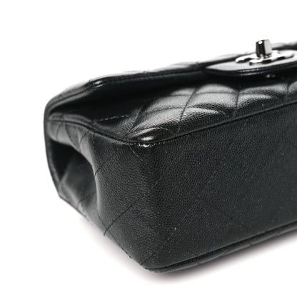 Chanel Iridescent Caviar Quilted Mini Rectangular Flap Black 9 of 10