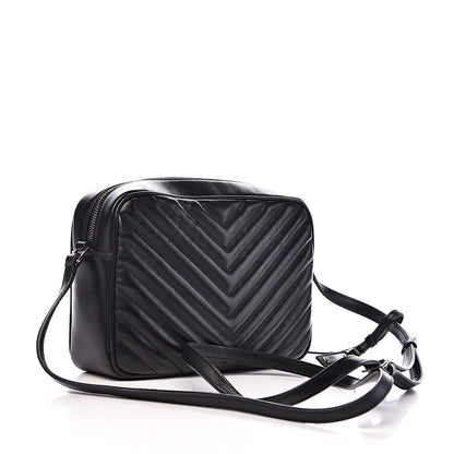 Saint Laurent Calfskin Matelasse Monogram Lou Camera Bag Black 3 of 16