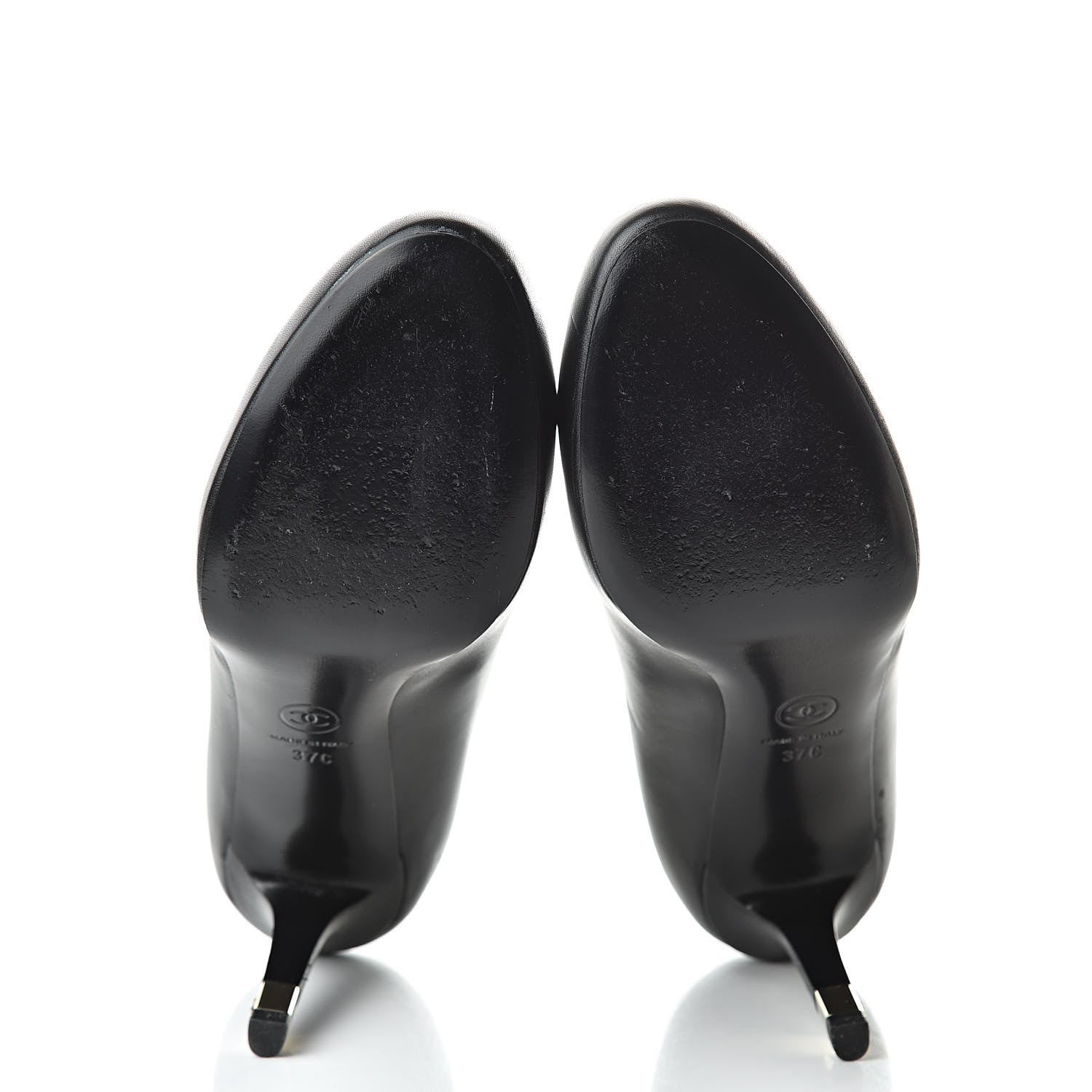 Chanel Lambskin CC Pumps 37 Black 8 of 16