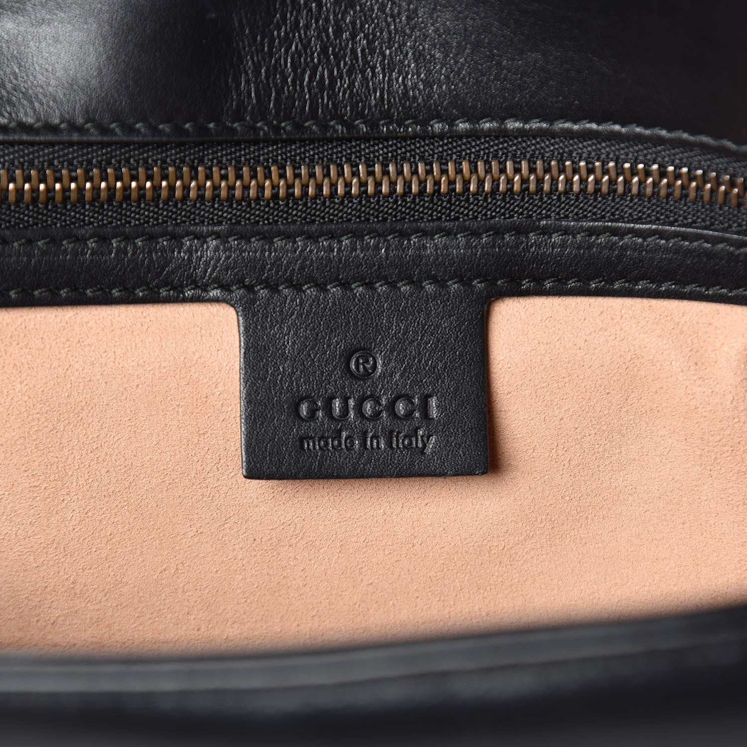 Gucci Calfskin Matelasse Small GG Marmont Shoulder Bag Black 8 of 11