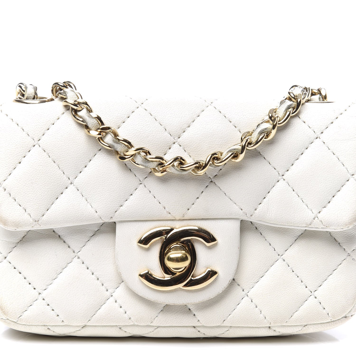 Chanel Lambskin Quilted Extra Mini Flap Heart Valentine Charms White 9 of 9