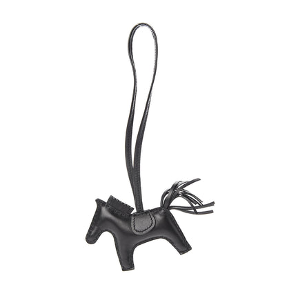 Hermes Milo Lambskin Grigri Rodeo Horse Bag Charm PM So Black 1 of 4
