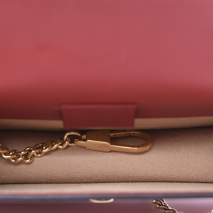 Gucci Calfskin Super Mini Sylvie Chain Shoulder Bag Hibiscus Red 6 of 10