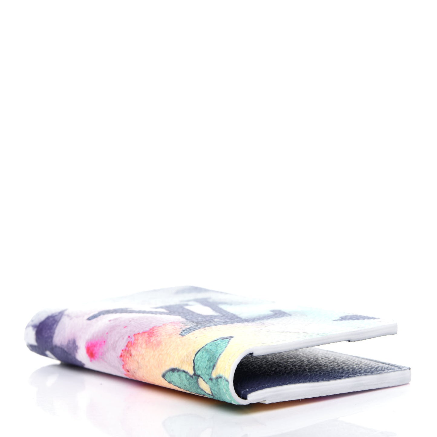 Monogram Watercolor Pocket Organizer NM Multicolor