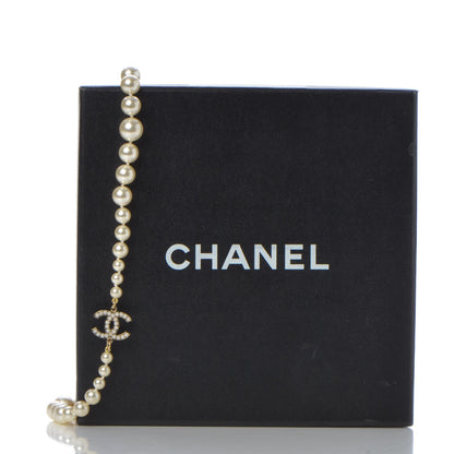 Chanel Graduated Pearl Long CC Necklace Gold 5 of 5