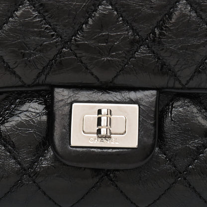 Chanel Glazed Calfskin Quilted 2.55 Reissue Flap Belt Bag Clutch 85 34 Black 9 of 11