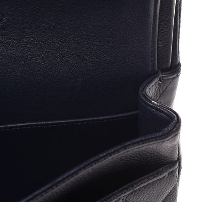 Chanel Caviar Quilted Medium Double Flap Navy 9 of 10