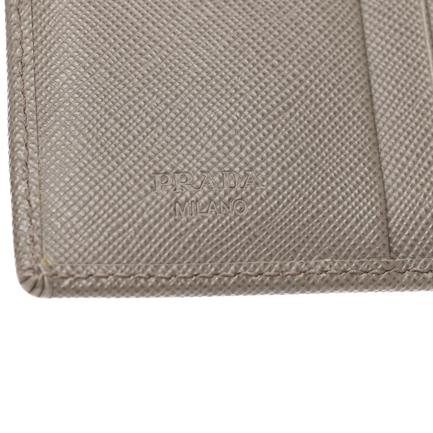Prada Saffiano Metal Compact Snap Bi-Fold Wallet Marmo 6 of 6