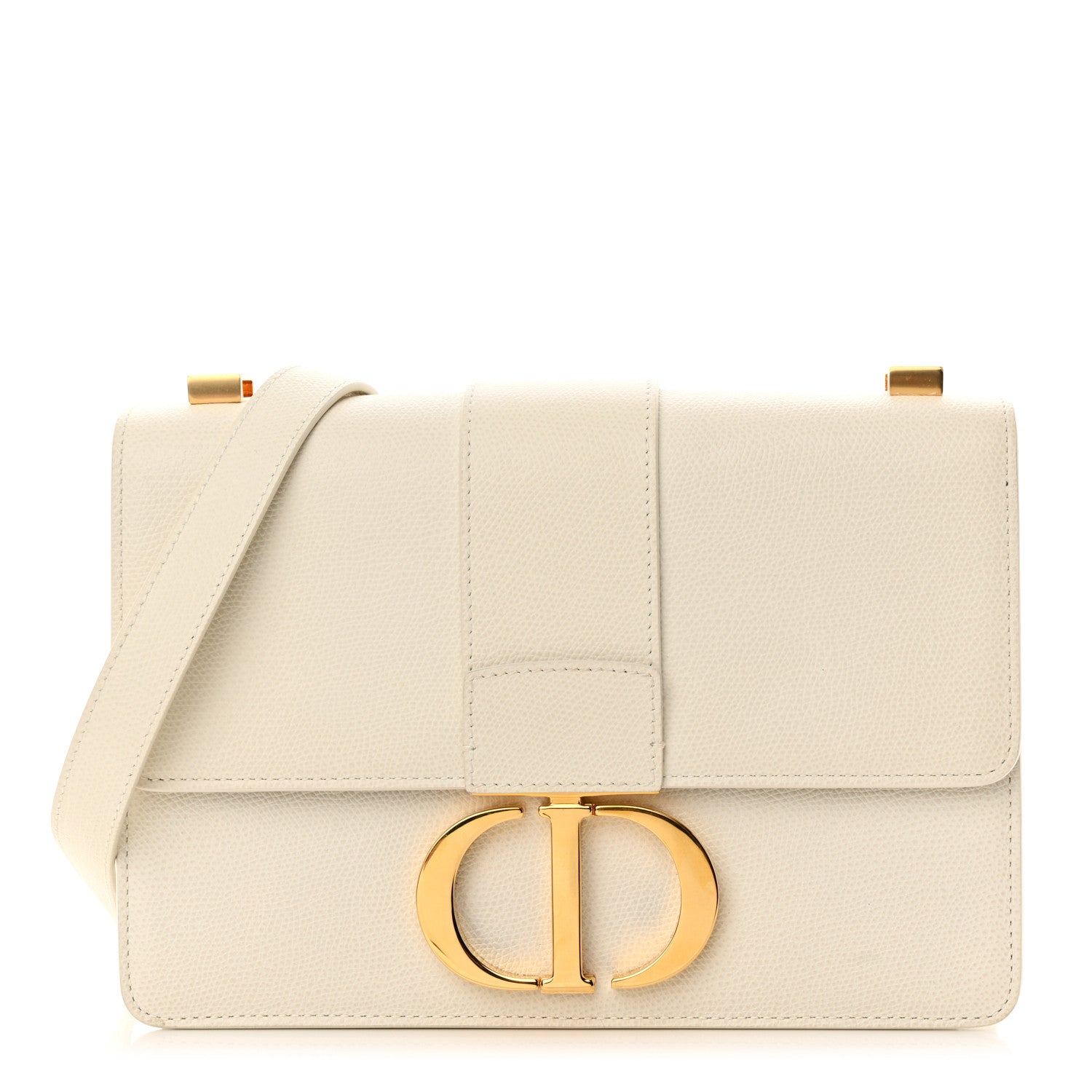Christian Dior Grained Calfskin 30 Montaigne Flap Bag Latte 1 of 12