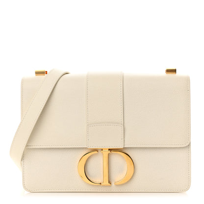 Christian Dior Grained Calfskin 30 Montaigne Flap Bag Latte 1 of 12